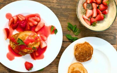 Erdbeer-Pancakes – Vegan und glutenfrei